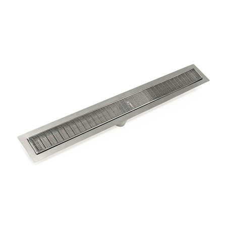 Infinity Drain 60" FF Series Complete Kit W/ 2.5" Wedge Wire Grate in Satin Stainless FFAS_6560_SS